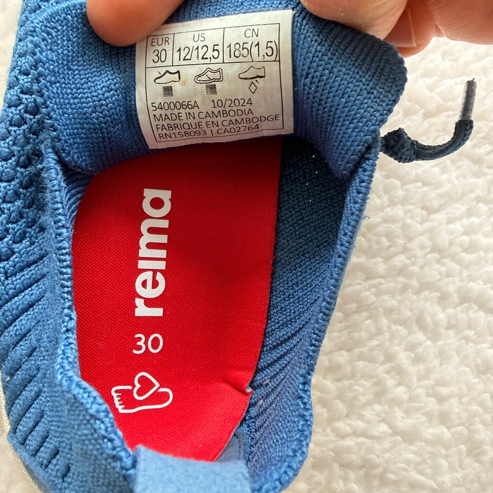 Reima Kids Blue Knit Sneaker - Breathable Everyday Shoe - Picture 14 of 16